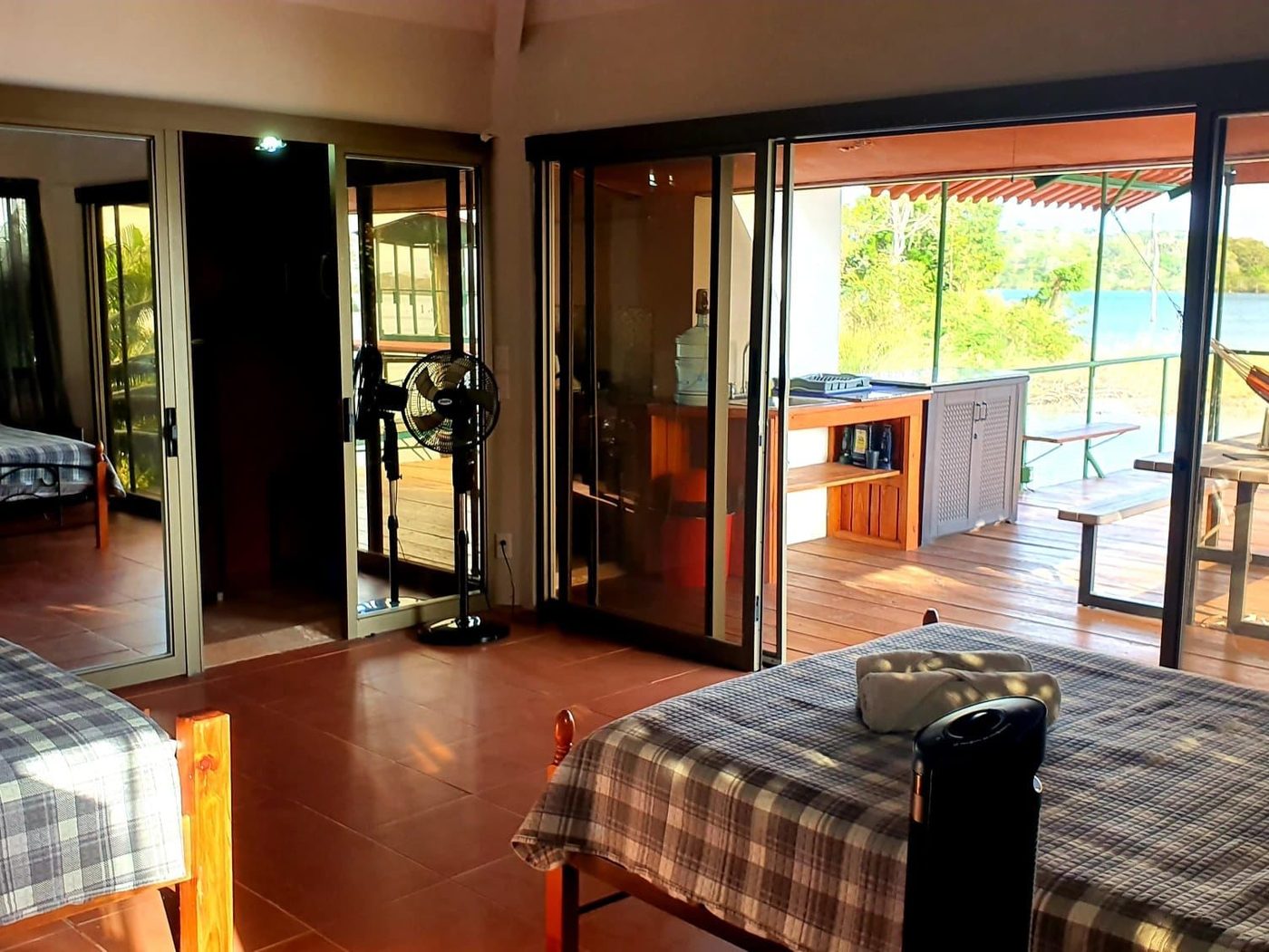 Lakeview Two studio casita opening onto the lake deck, Gatun Lake, Panama